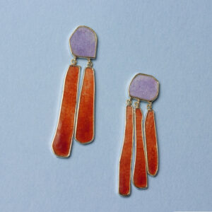 lillac red earrings